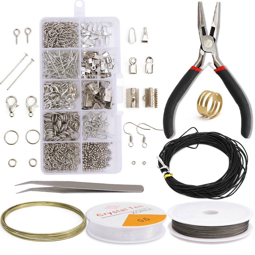 Picture of New diy earrings accessories earrings material bead pliers set material bag with tools handmade accessories
