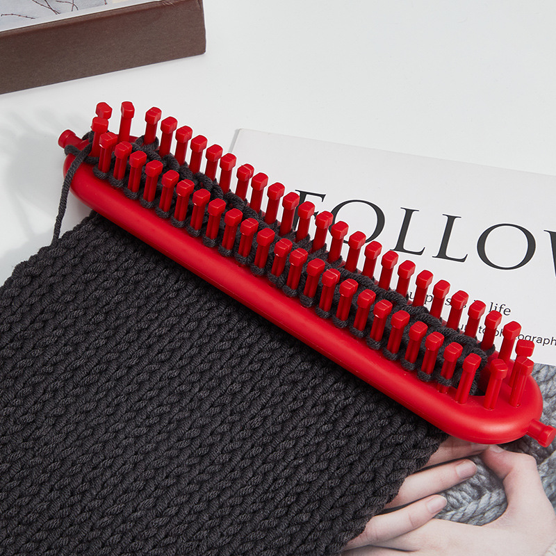 Picture of Weaving Scarf Artifact Wool Hand Knitted diy Hand-knitted Self-knitted Scarf Sweater Lazy Knitter Full Set of Tools