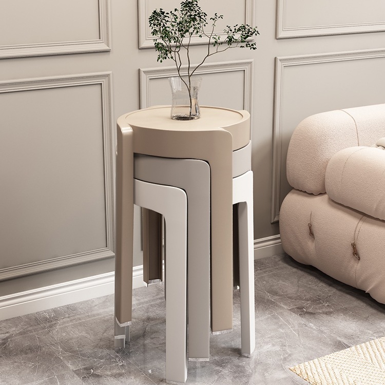 Thickened Plastic Stackable Household Stools, Dining Table Benches, Windmill Stools, High Round Stools, Plastic Stools, Simple Chairs
