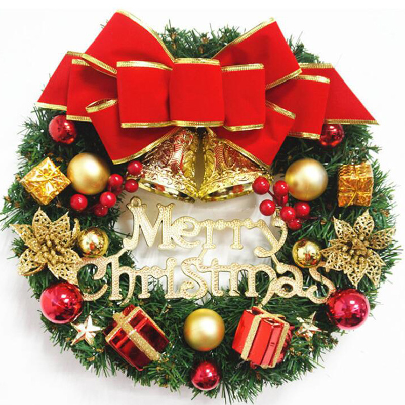 Picture of Christmas Wreath 30cm Christmas Decoration Artificial Wreath Window Door Hanging Christmas Shopping Mall Scene Layout Props