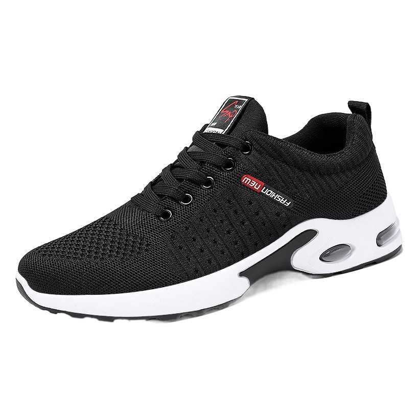 Shoes for Men 2025 New Export Men's Shoes Korean Style Fly Woven Air Cushion Soft-Soled Shoes Fashionable Breathable Sports Shoes for Men