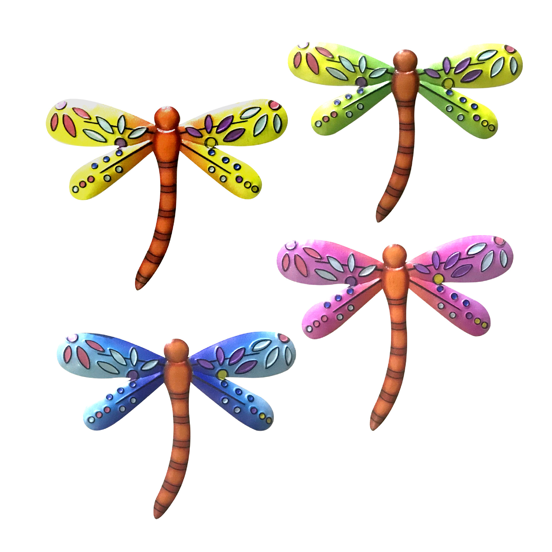 Cross-border supply factory direct iron Dragonfly wall hanging Amazon hot new products iron wall decoration