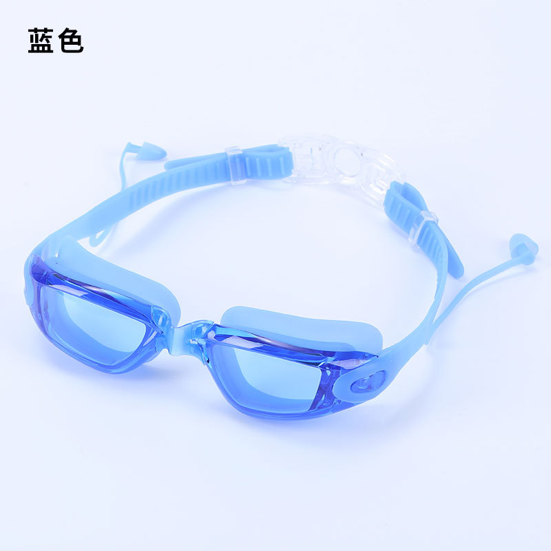 Picture of OCORT adult anti-fog silicone flat goggles HD vision waterproof cross-border men's and women's swimming glasses wholesale