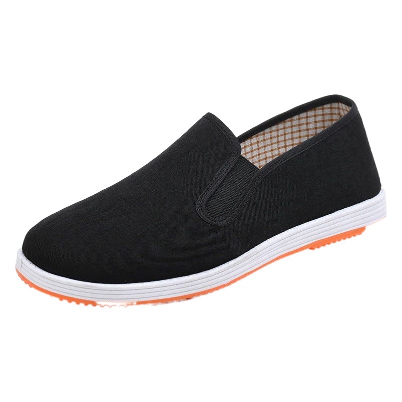 Old Beijing cloth shoes men's tendon bottom black cloth shoes women's soft bottom non-slip wear-resistant breathable middle-aged and elderly casual low-top shoes