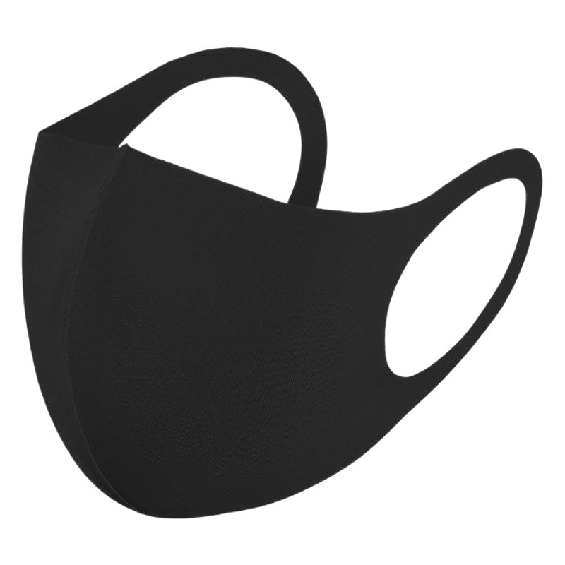 Dustproof Ice Silk Cotton Knitted Mask Black Wholesale Women's Spring and Summer Sunscreen Smog Breathable Washable 3D Mask