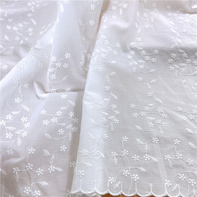 New Cotton Water Soluble Embroidered Fabric Bilateral Positioning Summer Women's Hat Home Textile Lace Embroidered Fabric