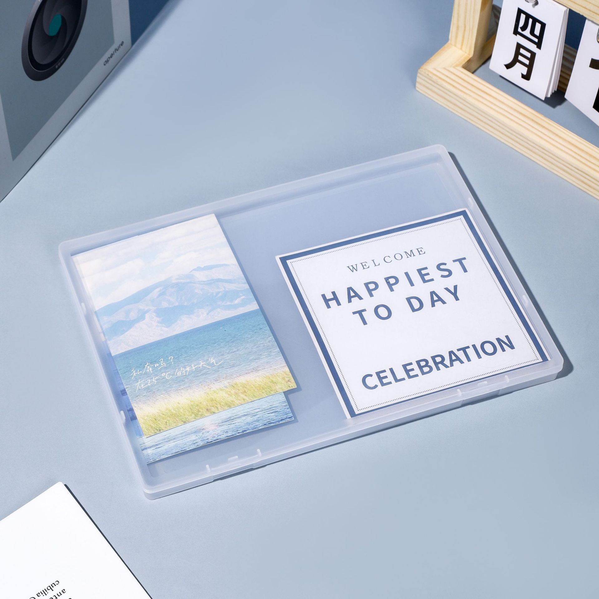 Transparent Plastic File Box B5 File Box Engineering Design Drawing Data Box Drawing Storage Box Sketch Paper Box