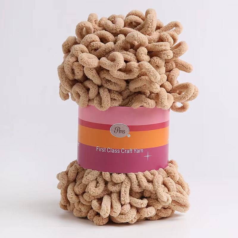 Picture of Loop Yarn Ear Yarn Medium-Thick Yarn for Hand Knitting DIY Pillows, Blankets, Scarves, Ice Yarn in Stock Wholesale