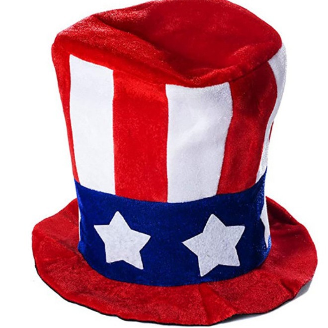 Picture of Cross Border US Independence Day Carnival Party Sequin Hat Beaded Tie Glasses Uncle Sam Hat Dress Up