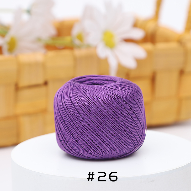 Picture of Warm Color No.10 Lace Strongly Twisted Mercerized Pearl Egyptian Long-staple Cotton Handmade Micro-hook Hand-bow Ball 20g Wool Ball