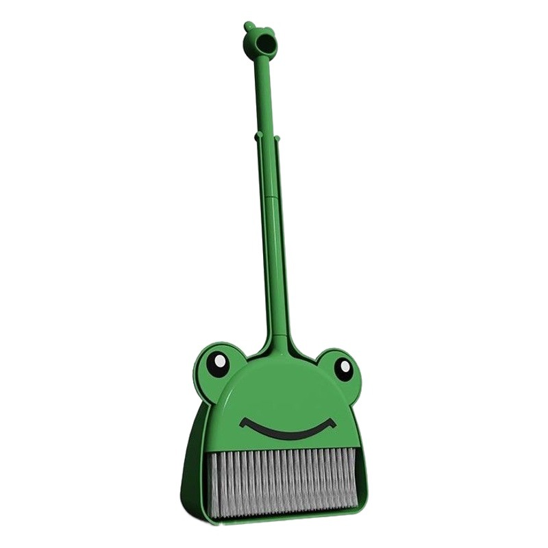 Kindergarten Baby Play House Sweeping Broom Cute Toy Shovel Household Children's Frog Broom Dustpan suit