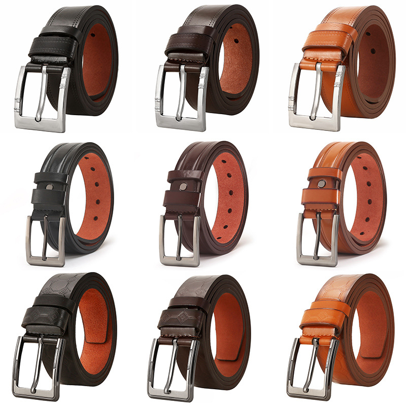 Picture of New European and American casual Joker men's pin buckle belt PU washed microfiber belt pants belt stall supply wholesale