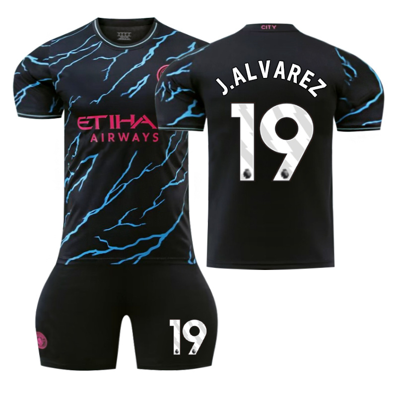 Picture of 23-24 Manchester City II away football uniform suit No. 9 Harland 17 de brauney 10 Rushford 47 Forden