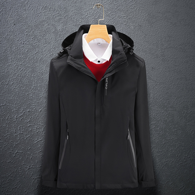 Picture of 6266 Outdoor Jacket Men's Thin Jacket Women's Jacket Single Layer Hooded Three-proof Mountaineering Suit Printable Logo