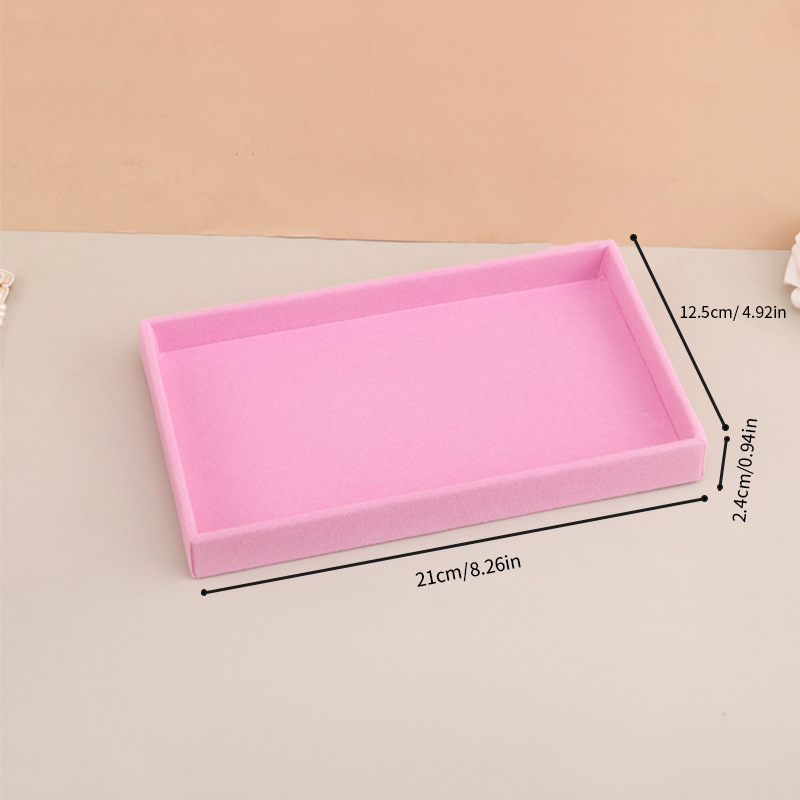 Picture of Cross-border in stock Flannel Jewelry Plate small size Beige Drawer Storage Jewelry Plate Home Display Storage Box