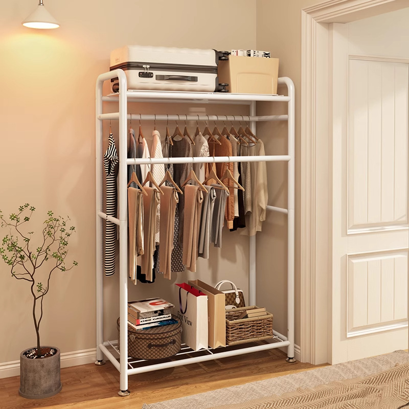 Home corner storage clothes rack, internet-famous movable coat rack, floor-to-ceiling rack behind doors, bedroom, and nighttime clothes rack