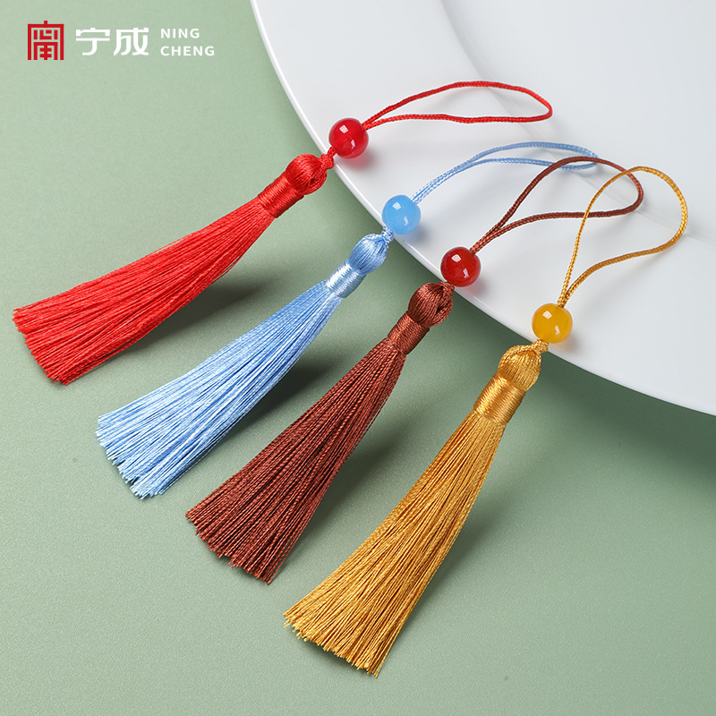 Picture of Tassel small hanging spike 7cm beaded antique retro bookmark spike decorative pendant accessories pendant pendant wholesale