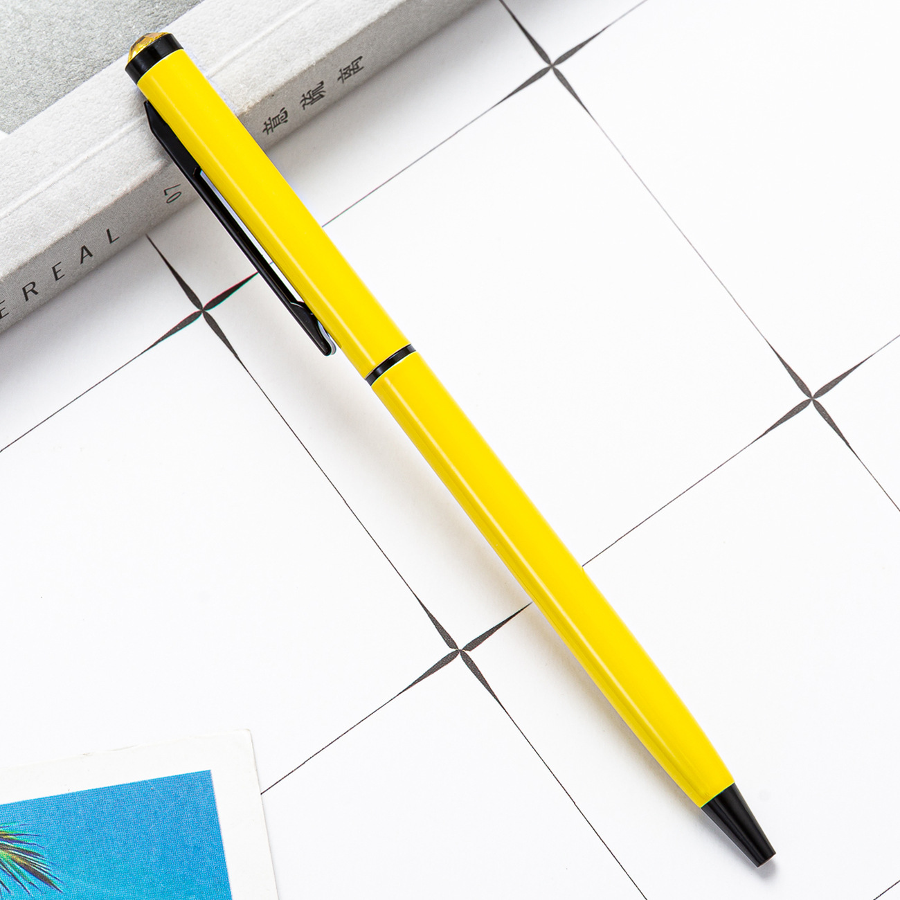 Picture of Metal pen flat head Gao Shi pen spot multicolored pen wholesale business advertising pen printing LOGO small Gao Shi ballpoint pen