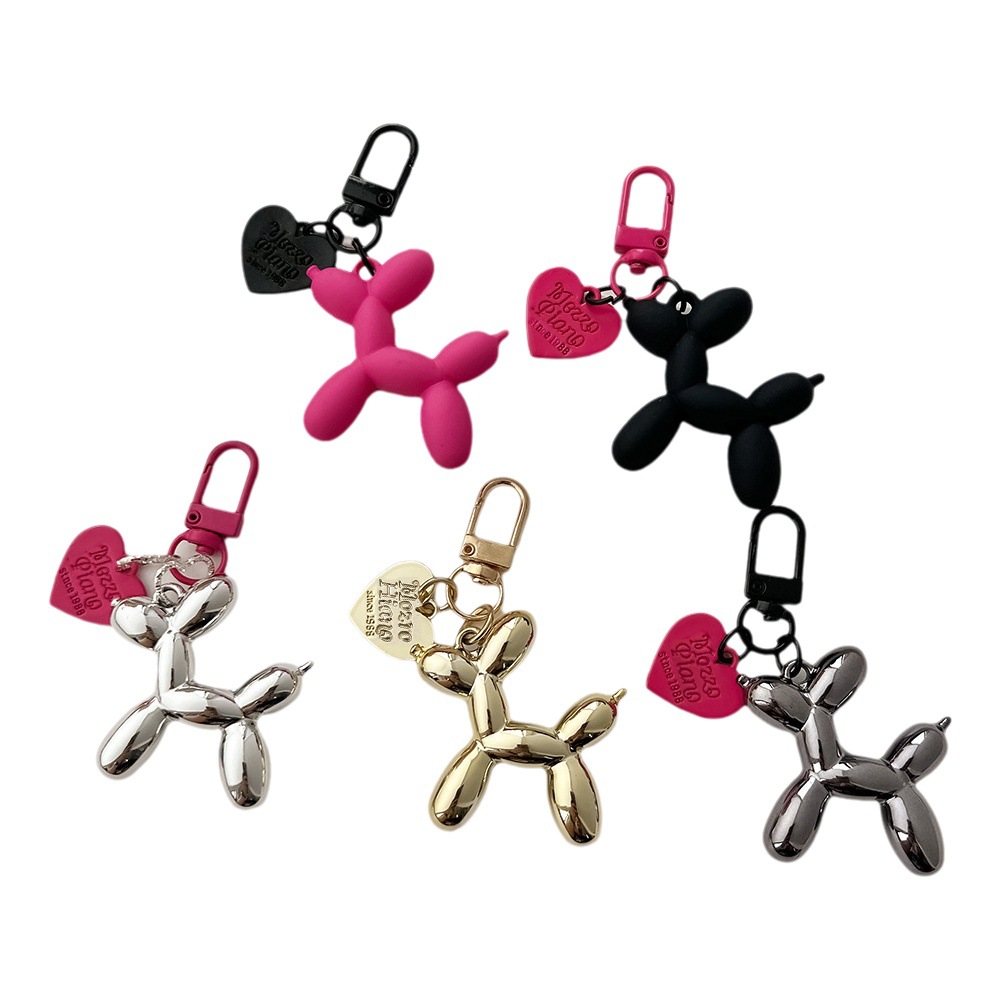 Picture of Little Red Book ins Style Love Balloon Dog Keychain Couple Key Chain Diy Bag Pendant Dark Cool Women Hanging Ornaments
