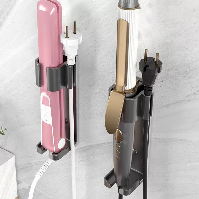Bathroom Curling Rack Toilet Punch-free Electric Straight Hair Comb Rack Wall-mounted Splint Storage Rack Foreign Trade Cross-Border