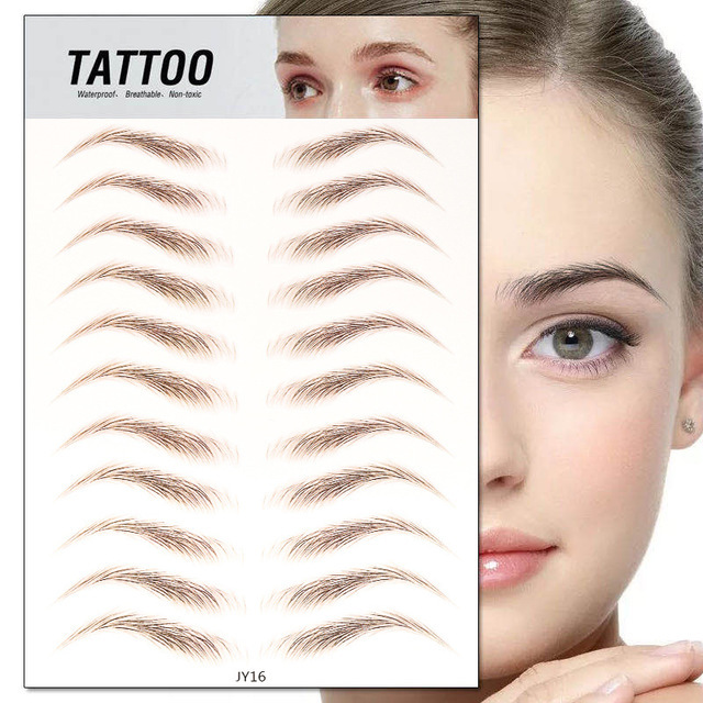 Picture of 3D Bionic Tattoo Stickers Wholesale Men and Women Semi-Permanent Waterproof Long-Lasting Simulated Eyebrow Tattoo Embroidery Lazy Eyebrow Thrush Artifact