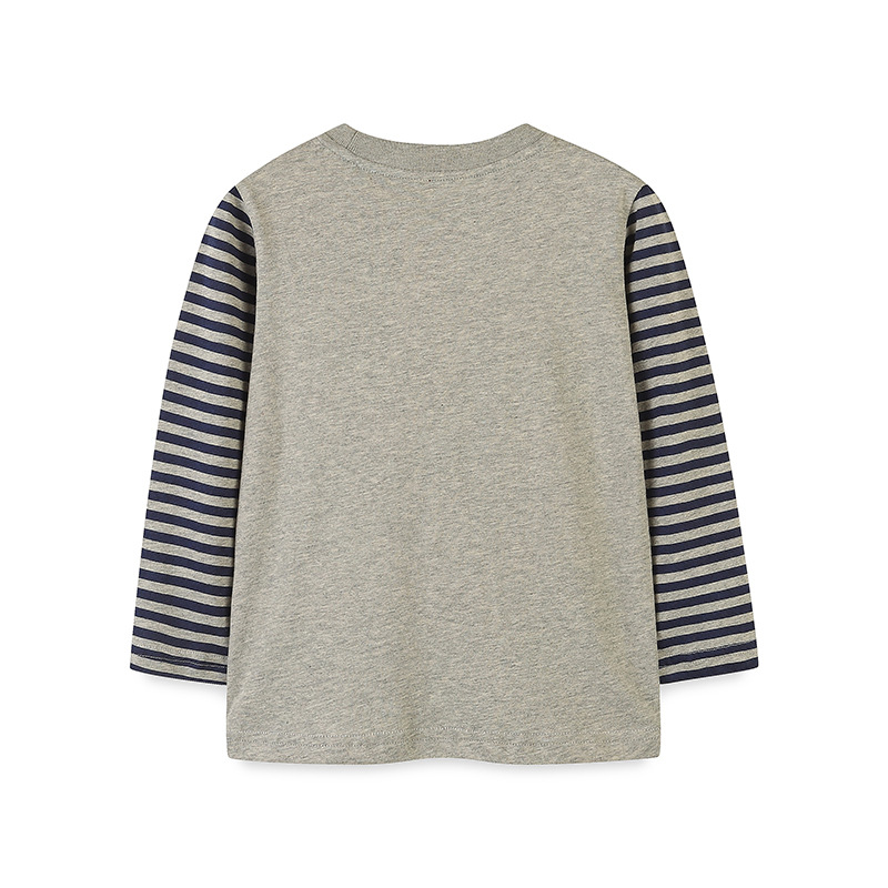 Picture of Autumn New Luminous Children's Long-sleeved T-shirt European and American Style Fashion Stitching Top Boy's Cotton Base Shirt