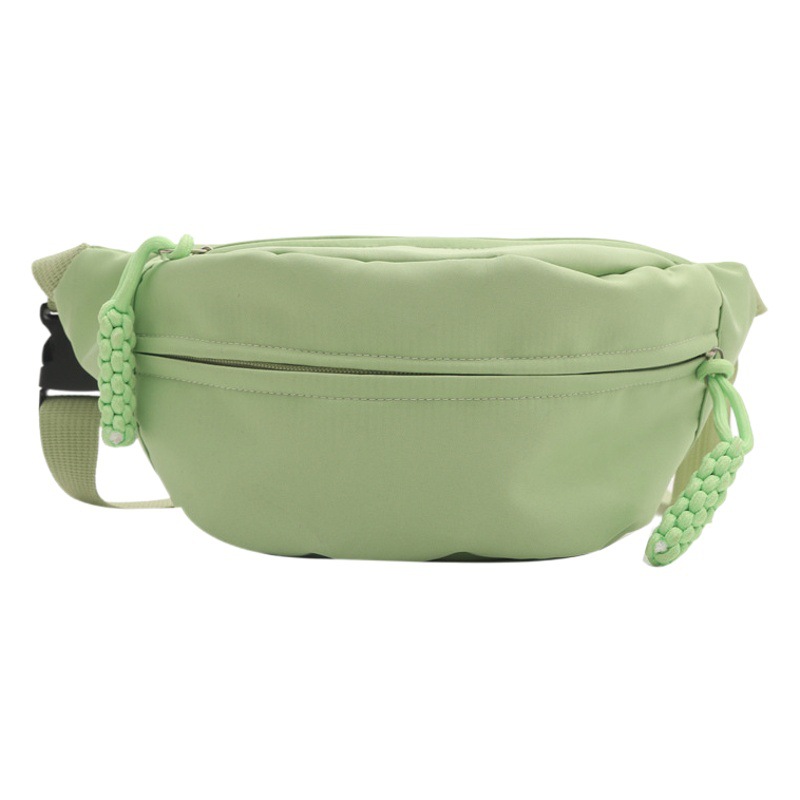 Japanese ins trendy sports chest bag female 2024 beautiful Korean style personalized casual mobile phone waist bag simple messenger bag
