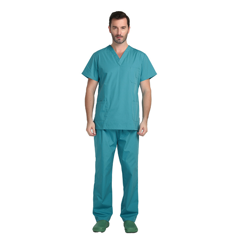 Picture of Hand Washing Clothes Split Suit Surgical Clothes Doctor Nurse Hospital Work Clothes Short-Sleeved Hand Washing Clothes Surgical Clothing Medical