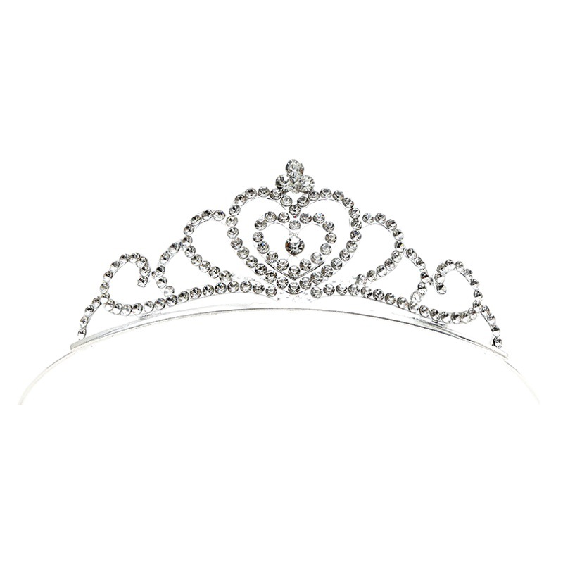 Children's Crown Headwear Flower Girl Handmade Crystal Hair Accessories Crown Girl's Birthday Performance Headband Princess Dress Accessories