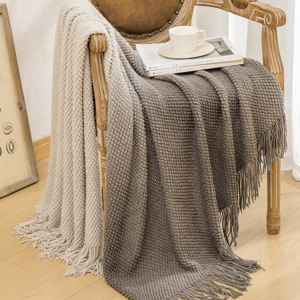 Sofa Blanket Cover Blanket Blanket Pineapple Lattice Knitted Blanket Gradient Nap Blanket Air-conditioning Blanket Beanie Blanket blanket