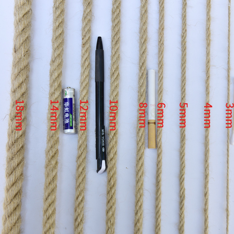 Picture of Jute Rope Source Factory Yellow Thin Hemp Rope Binding Rope Cat Climbing Frame DIY Material Rope Hand-woven Hemp Rope