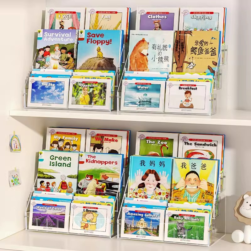 Desktop Book Stand Table File Pen Holder Office Student Children Put Books Stepped Storage Artifact