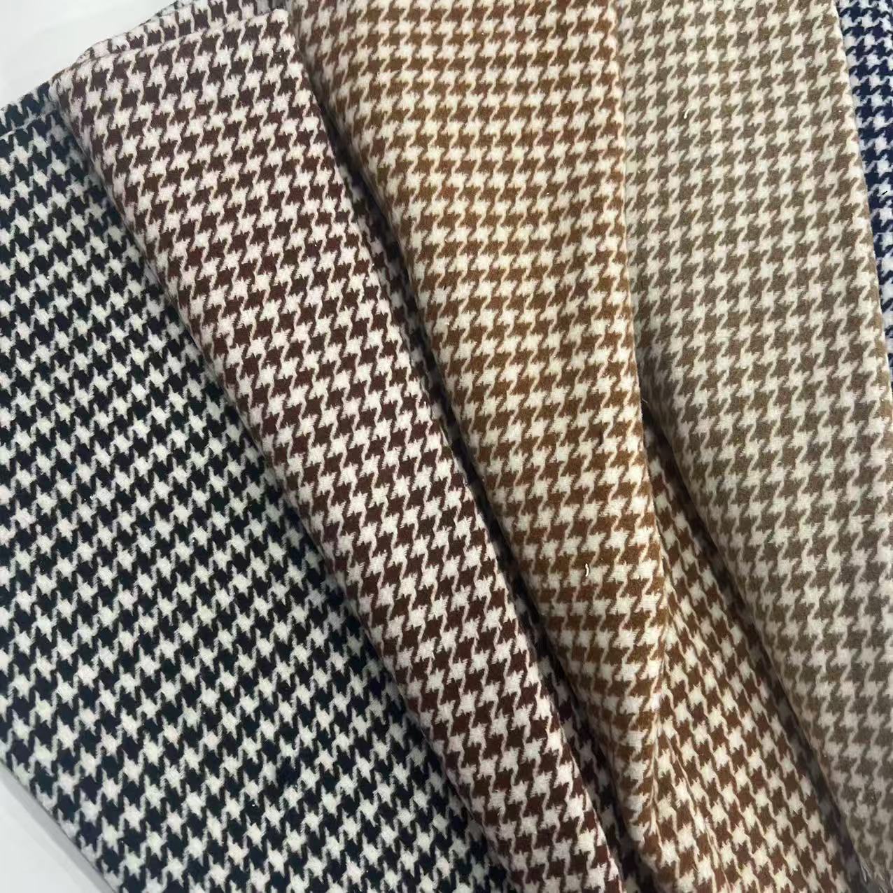 Picture of Shaoxing Keqiao Factory in stock Coat Coat Children's Wear Shoes and Hats Luggage Autumn and Winter Slub Classic Houndstooth Fabric