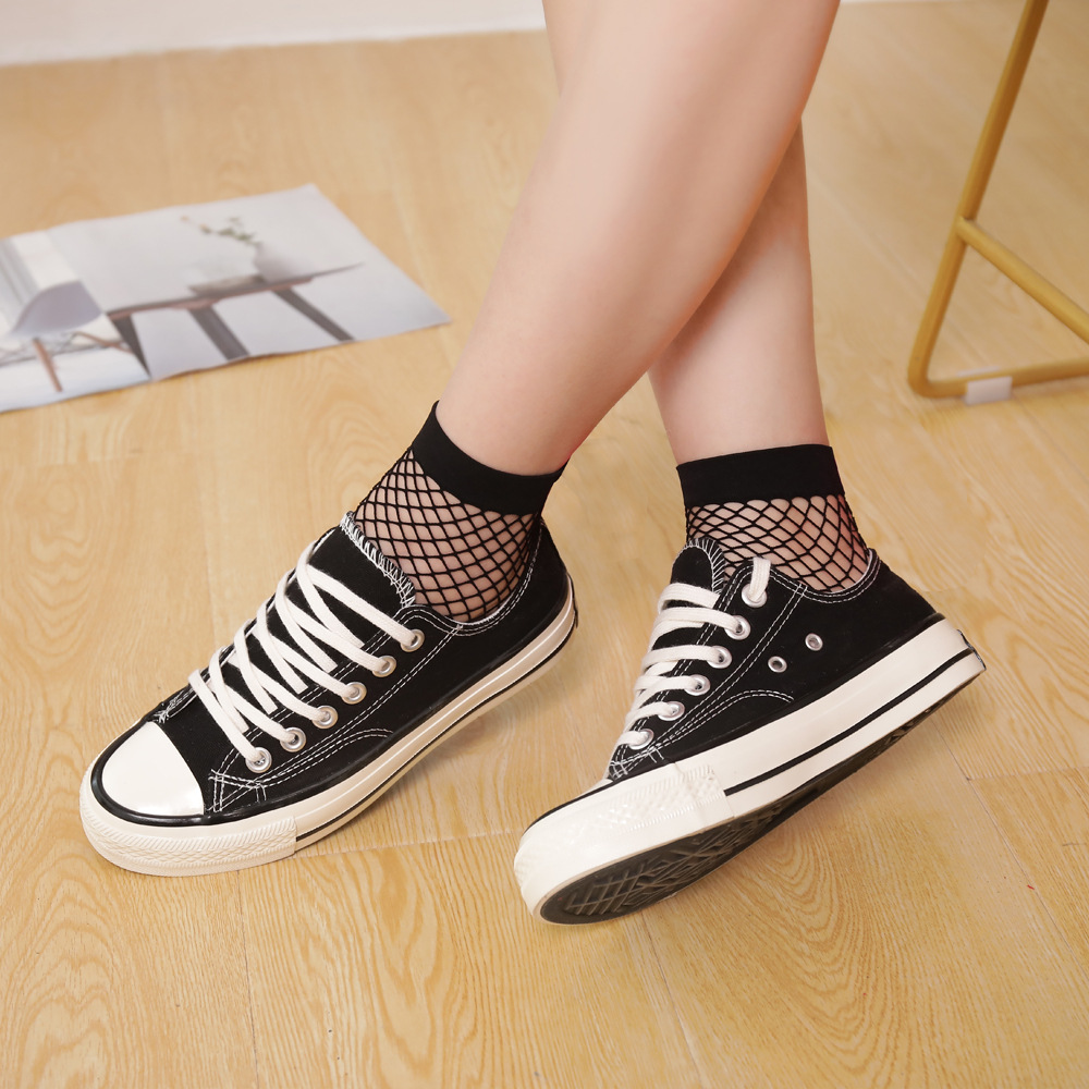 Fishnet Socks Korean Fishnet Socks Mesh Socks Harajuku Short Fishnet Socks Japanese Style Short Barrel Mesh