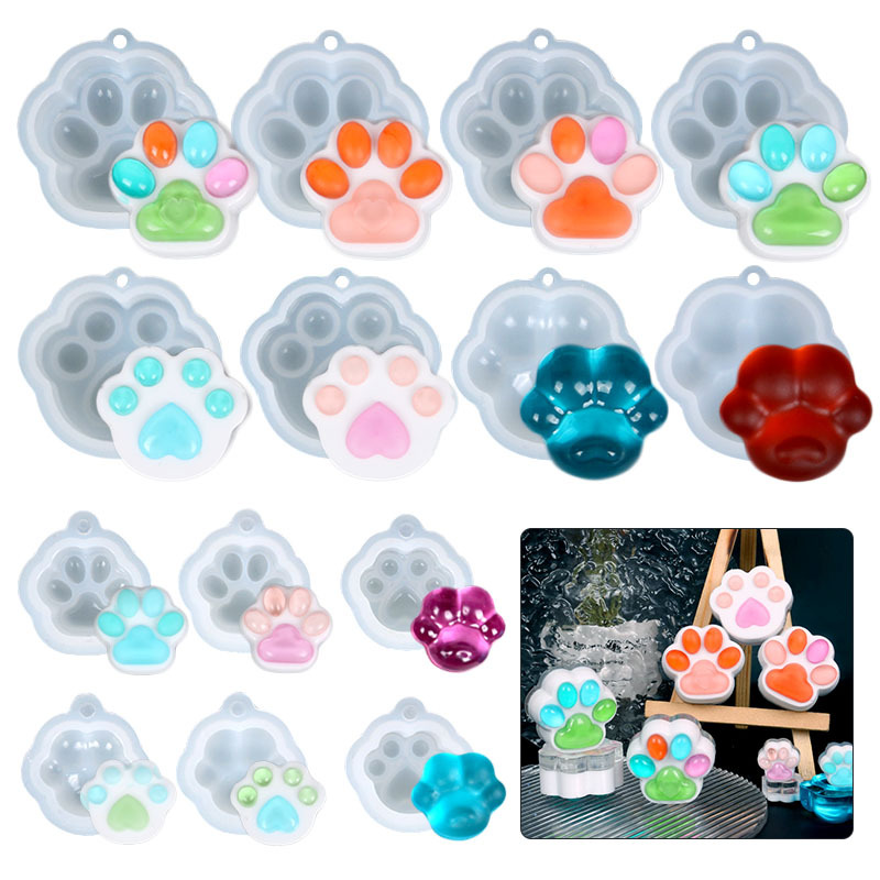 Deyi Yangyang DIY Single Mini Cat Claw Silicone Mold Earrings Keychain Mold Spot Wholesale