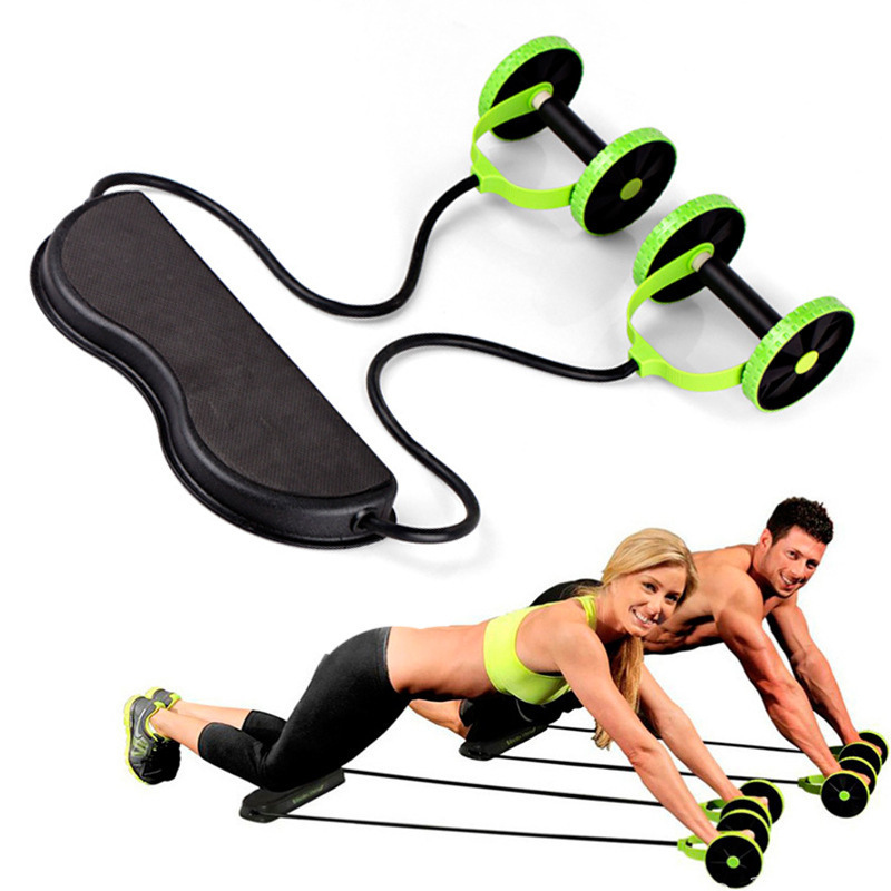 Abdominal Fitness Wheel Abdominal Fitness Wheel Abdominal Fitness Wheel Roller Tension Rope Household Indoor Multifunctional Training Silent Fitness Wheel