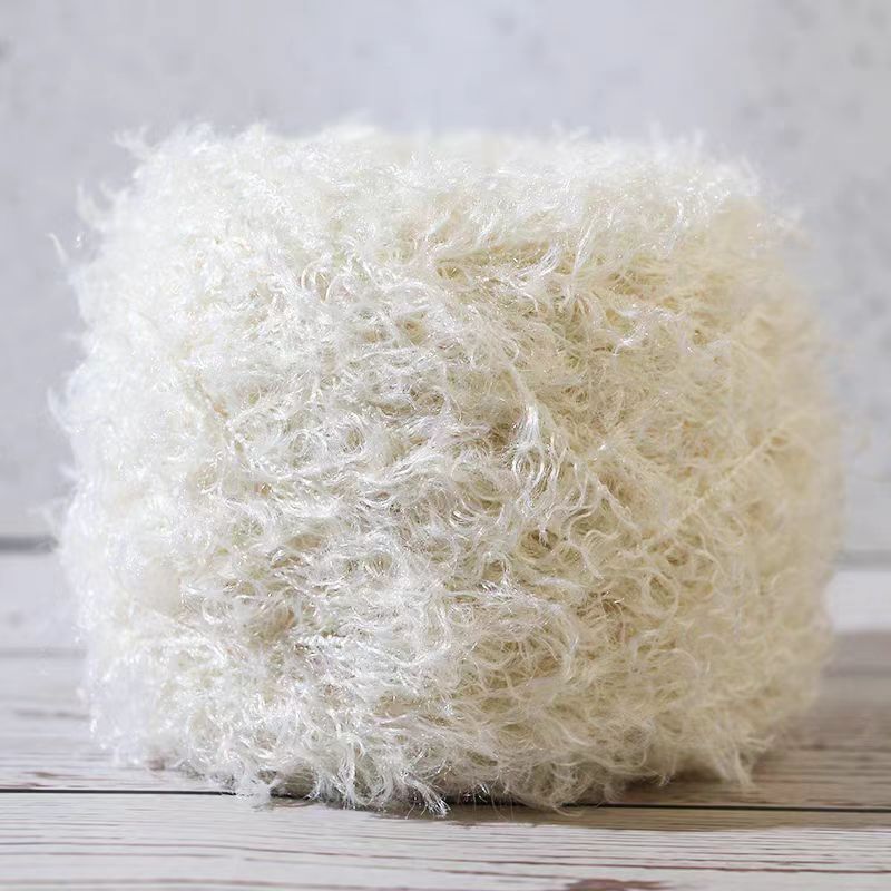 Picture of Wholesale sheep roll wool ball special thread doll plush wool teddy roll wool hand woven fancy thread