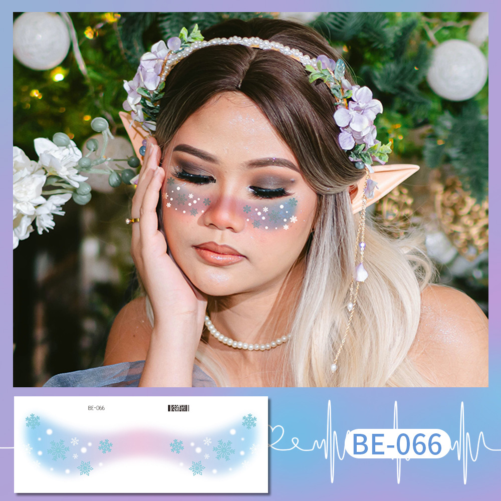 Picture of Ricklon New Cute Sweetheart Girl Makeup Tattoo Face Sticker Christmas Photo Lasting Strawberry Blush Sticker