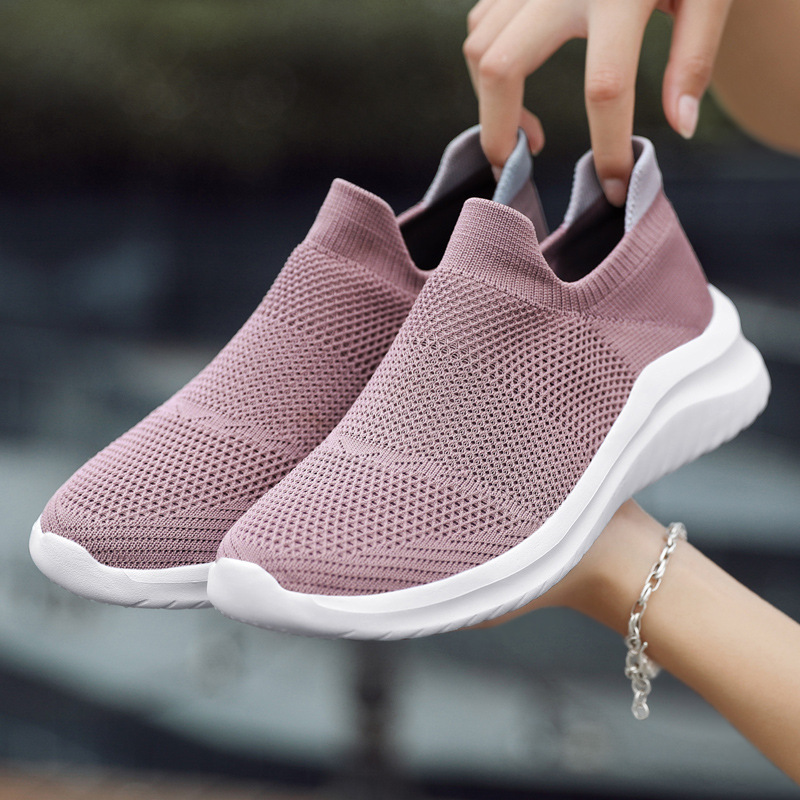 Picture of Women's Shoes Autumn New Couple Fly Knit Socks Mesh Shoes Trendy Fashion Casual Sports Shoes Women's Running Shoes