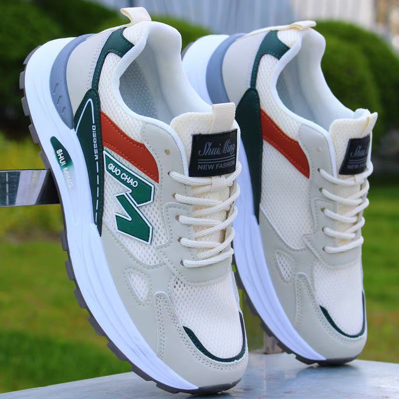 Summer New Single Mesh Hollow Breathable Dad Shoes Student Versatile Soft-Soled Shoes Men's Non-Slip Wear-Resistant Casual Men's Shoes
