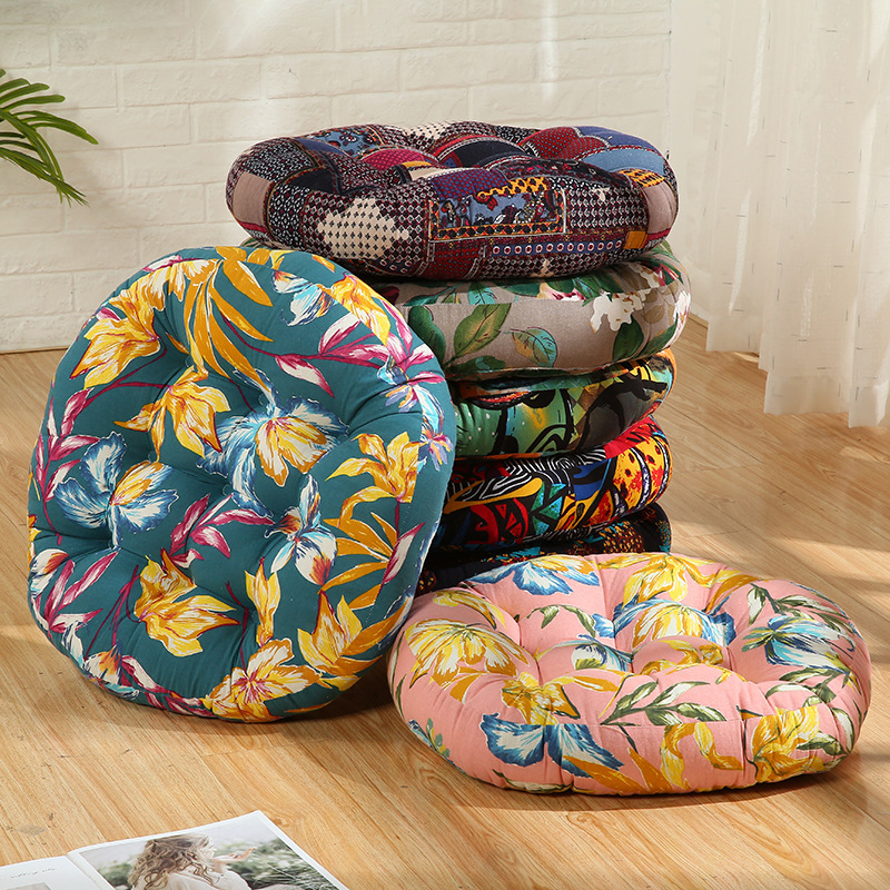 Cotton and linen colorful large futon wholesale bohemian style cushion ethnic style cushion bed & breakfast tatami mat foreign trade