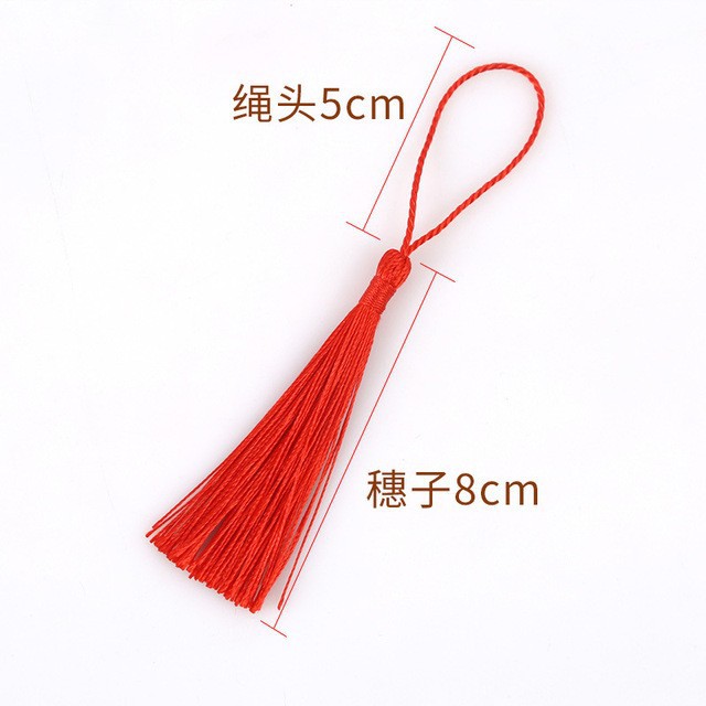Picture of Small Tassel Tassel Wholesale Big Red Wedding Candy Box Bookmark Tassel Hanging Tassel Small Tassel Tassel Mop Spike 60 Silk