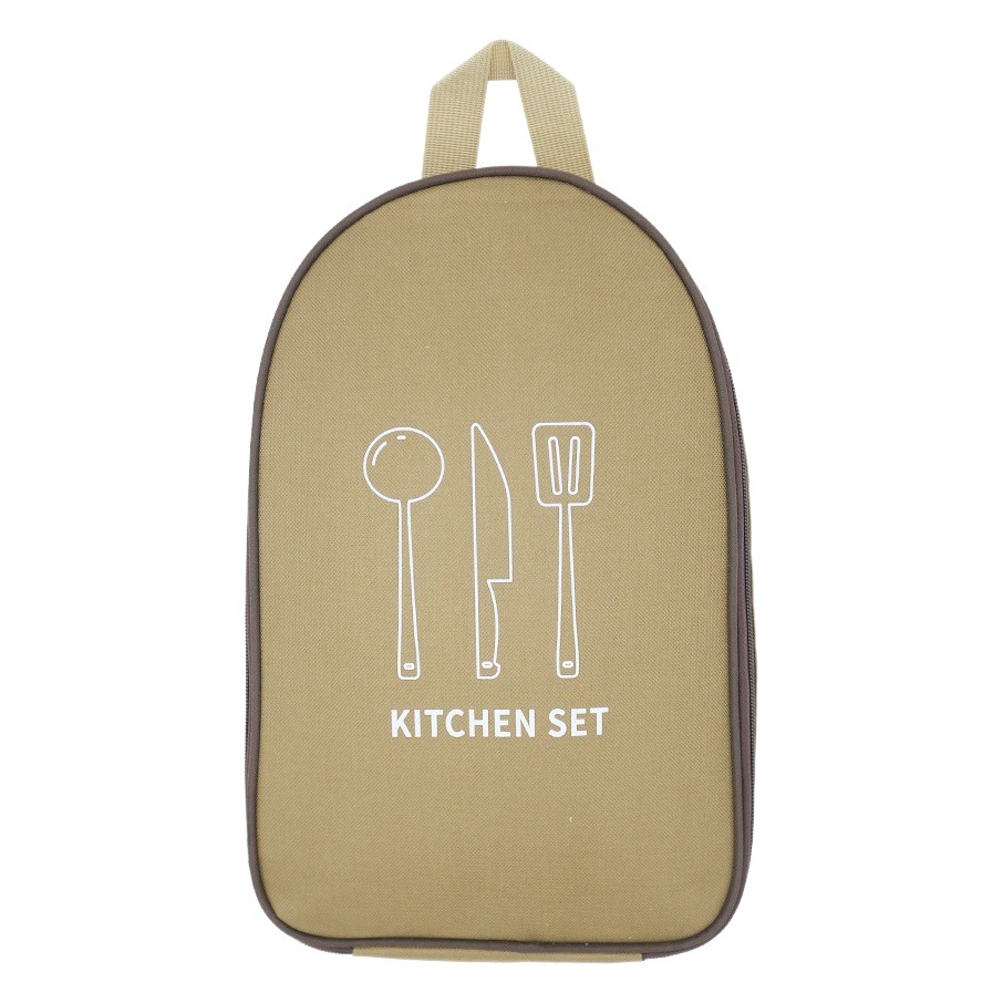 Picture of Outdoor Cookware Storage Bag Camping Kitchenware Handbag Barbecue Knife Cutting Board Bag Portable Travel Camping Tableware Bag
