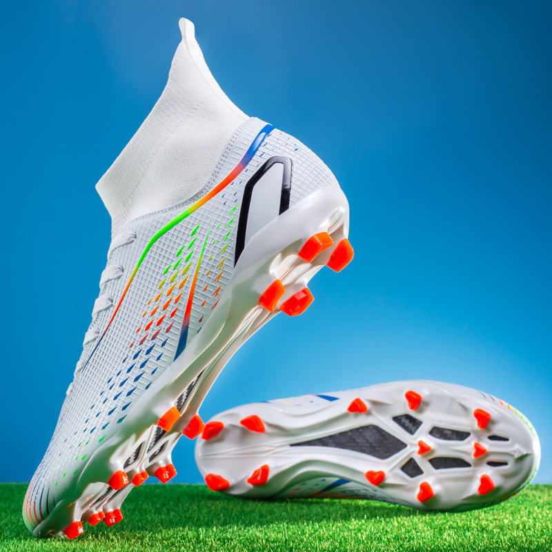 Cross-border new football shoes men and women AG spike competition student training shoes artificial lawn TF broken nails wholesale 2308