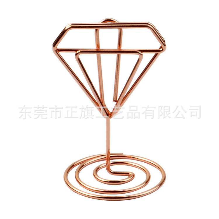 Picture of Amazon Hot Selling Creative Metal Card Holder Heart-Shaped Notes Holder Table Number Card Holders