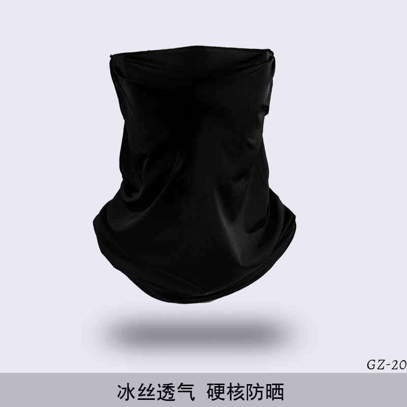 Picture of Outdoor ice silk mask changeable ear scarf men's and women's bicycle riding hood collar sun protection scarf summer