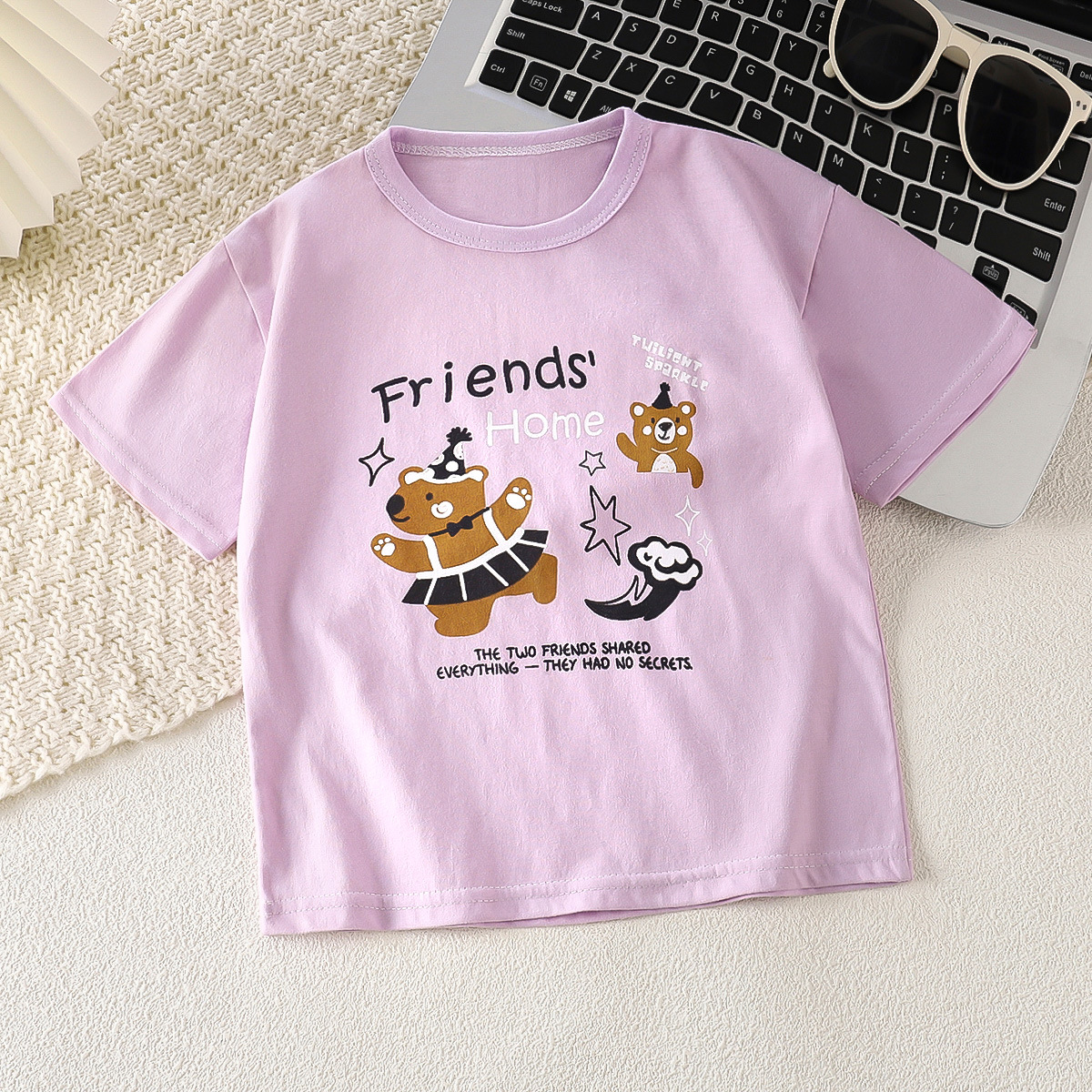 Picture of Children's Short-sleeved T-shirt Cotton New Children's Summer Baby Clothes Boys' Thin Girls' Top Summer Children's Clothing
