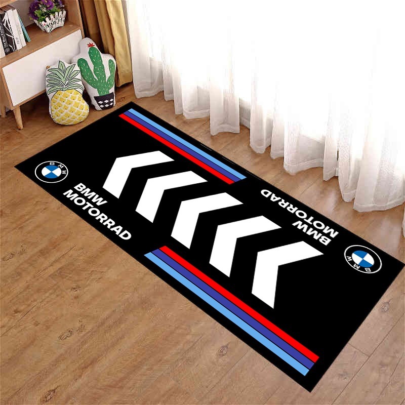 Picture of Motorcycle enthusiast carpet motorcycle display Harley Honda Ducati bedroom bedside blanket cross-border racing floor mat