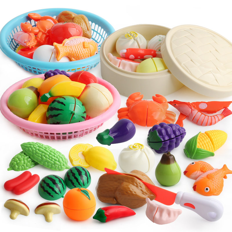 Children's cutting fruit toys play house kitchen combination vegetables children's cutting cake cutting music set manufacturers spot