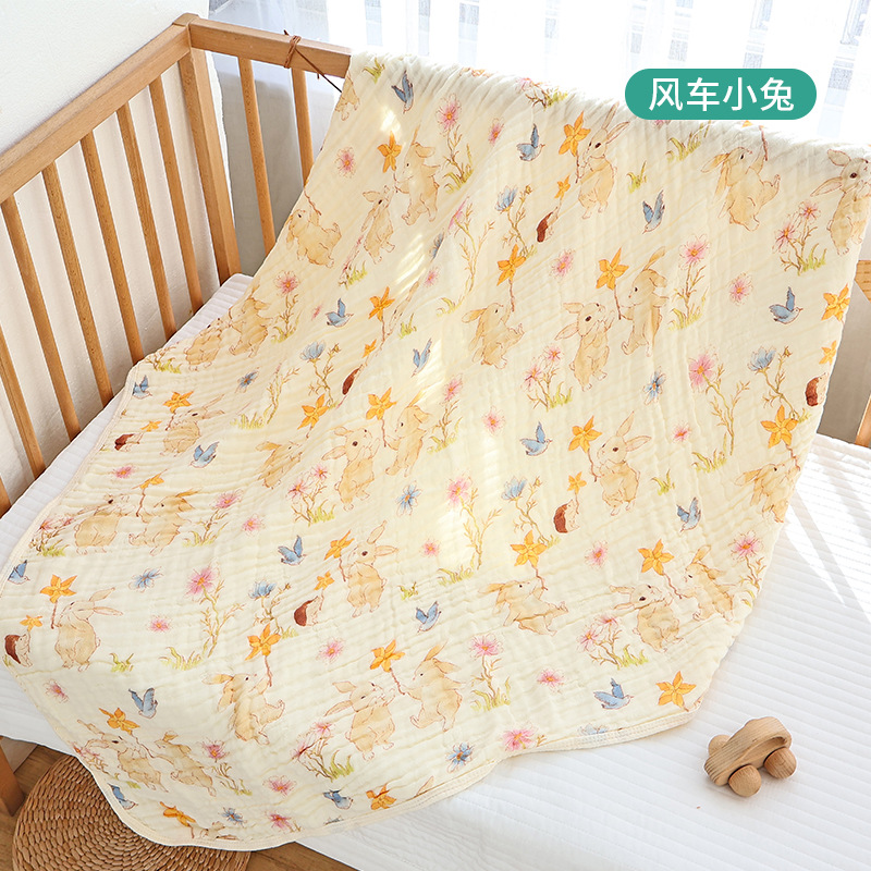 Picture of Baby Gauze Bath Towel Six-Layer Bamboo Cotton Baby Blanket Universal Soft and Absorbent Kidsren's Large Size Bath Towel for All Seasons